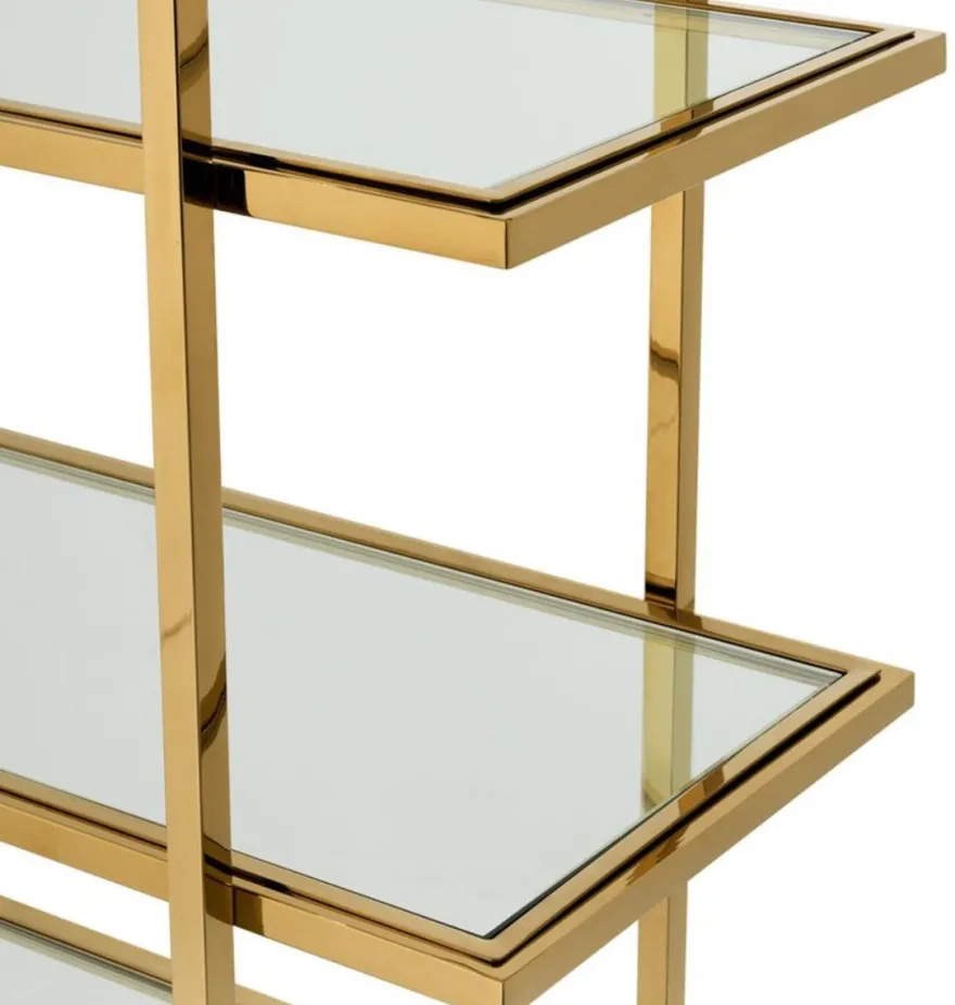 Casa Padrino Luxus Regalschrank Gold 120,5 x 40 x H. 253 cm - Luxus Möbel