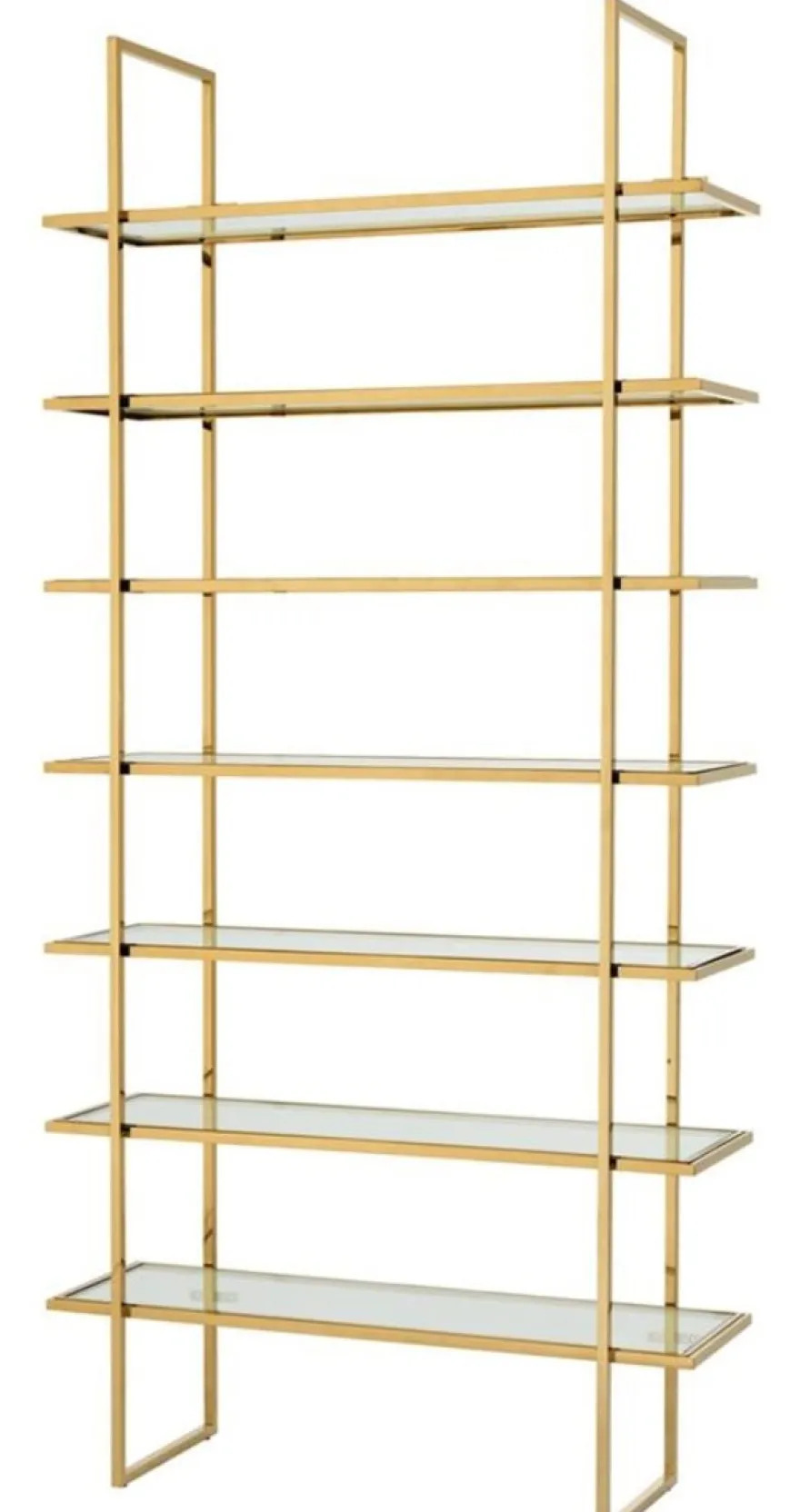 Casa Padrino Luxus Regalschrank Gold 120,5 x 40 x H. 253 cm - Luxus Möbel