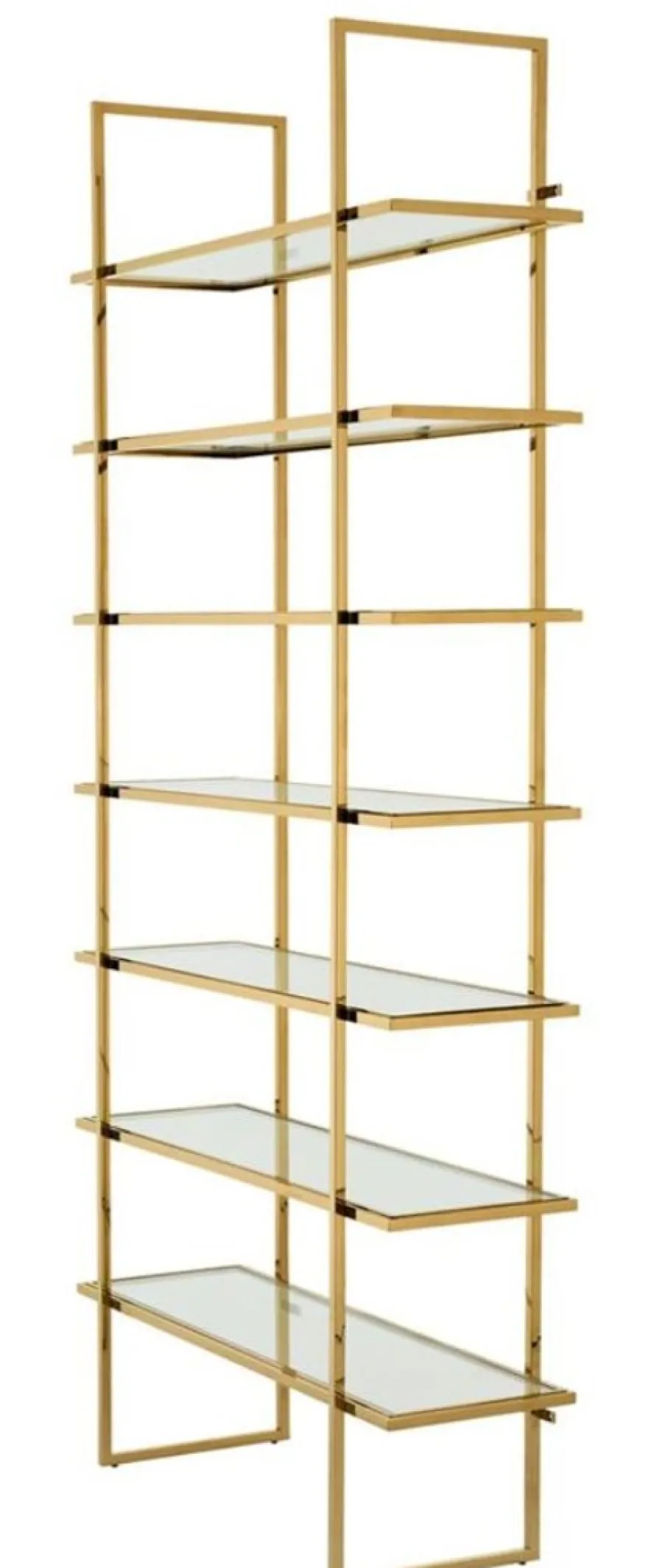 Casa Padrino Luxus Regalschrank Gold 120,5 x 40 x H. 253 cm - Luxus Möbel
