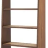 Casa Padrino Luxus Regalschrank Braun / Naturfarben 95 x 36 x H. 211 cm - Edler Massivholz Schrank mit Rattangeflecht - Wohnzimmerschrank - Büroschrank - Luxus Möbel