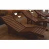 Casa Padrino Luxus Relax Liege Dunkelbraun / Weiß 164 cm - Poolliege - Saunaliege - Garten Möbel - Pool Möbel - Sauna Möbel - Made in Italy