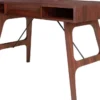 Casa Padrino Luxus Rosenholz Schreibtisch mit Schublade Braun 120 x 60 x H. 76 cm - Luxus Büromöbel
