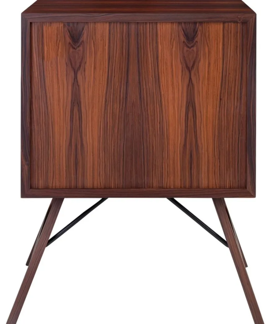 Casa Padrino Luxus Rosenholz Nachttisch mit Schublade Braun 50 x 40 x H. 70 cm - Schlafzimmermöbel