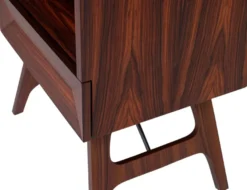 Casa Padrino Luxus Rosenholz Nachttisch mit Schublade Braun 50 x 40 x H. 70 cm - Schlafzimmermöbel