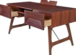Casa Padrino Luxus Rosenholz Schreibtisch mit 2 Schubladen Braun 150 x 70 x H. 76 cm - Luxus Büromöbel