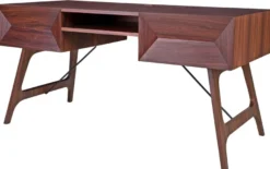 Casa Padrino Luxus Rosenholz Schreibtisch mit 2 Schubladen Braun 150 x 70 x H. 76 cm - Luxus Büromöbel