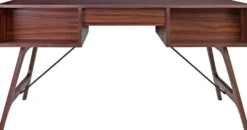 Casa Padrino Luxus Rosenholz Schreibtisch mit 2 Schubladen Braun 150 x 70 x H. 76 cm - Luxus Büromöbel