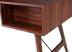 Casa Padrino Luxus Rosenholz Schreibtisch mit 2 Schubladen Braun 150 x 70 x H. 76 cm - Luxus Büromöbel