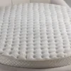 Casa Padrino Luxus Rundbett Matratze Weiß Ø 220 cm - Runde beidseitig verwendbare Doppelbett Matratze mit Taschenfederkern - Luxus Qualität