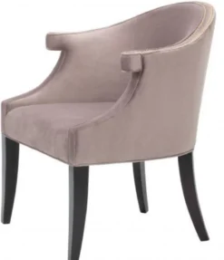 Casa Padrino Luxus Salon Samt Sessel Taupe / Schwarz 70 x 70 x H. 83 cm - Hotel Möbel
