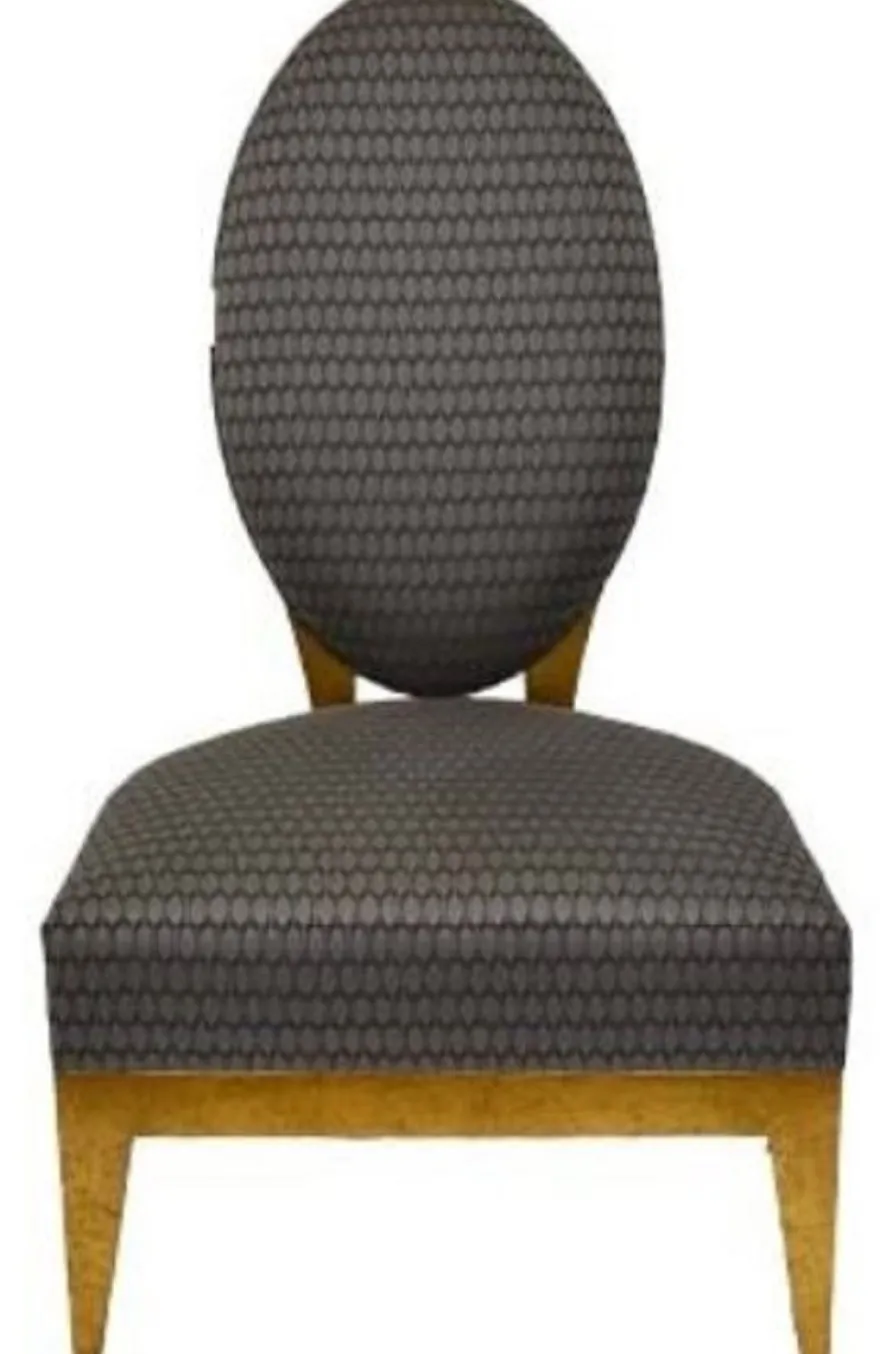 Casa Padrino Luxus Salon Sessel Silber / Schwarz / Hellbraun 65 x 77 x H. 114 cm - Luxus Qualität