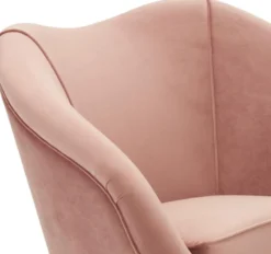 Casa Padrino Luxus Salon Sessel Rosa / Messing 85 x 77 x H. 80 cm - Luxus Kollektion