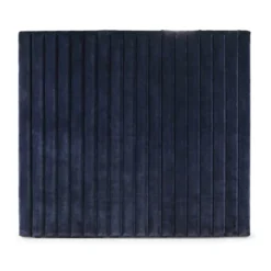 Casa Padrino Luxus Samt Bett-Kopfteil Dunkelblau 200 x H. 140 cm - Luxus Hotel & Schlafzimmer Möbel