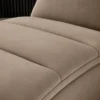 Casa Padrino Luxus Samt Chaiselongue mit Kopfkissen Hellbraun 170 cm