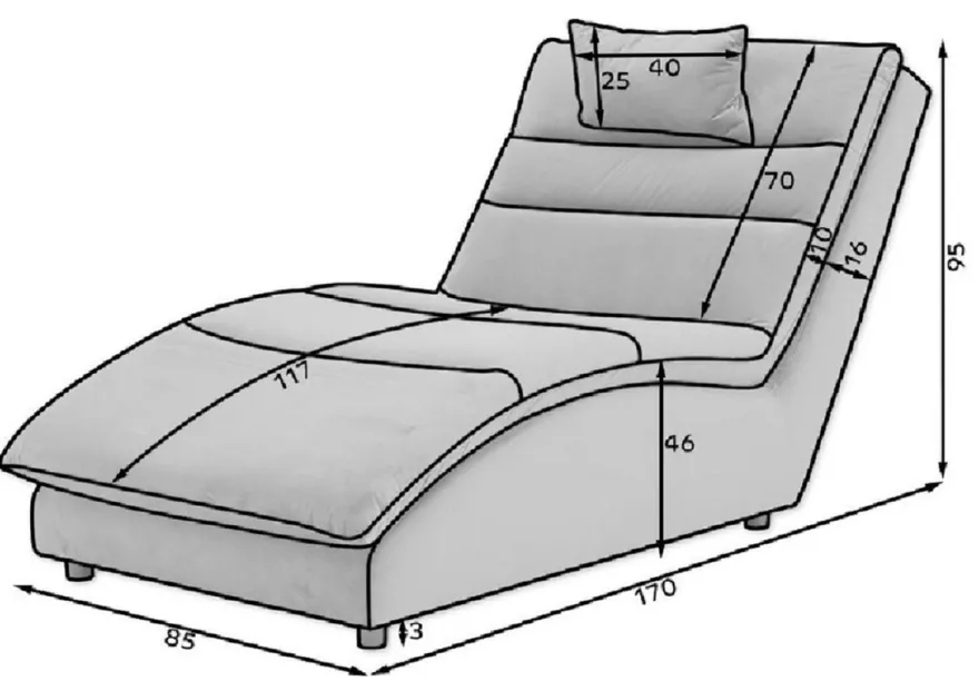 Casa Padrino Luxus Samt Chaiselongue mit Kopfkissen Hellbraun 170 cm