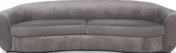 Casa Padrino Luxus Samt Couch Grau 250 x 101 x H. 74 cm - Elegantes Wohnzimmer Sofa - Luxus Möbel