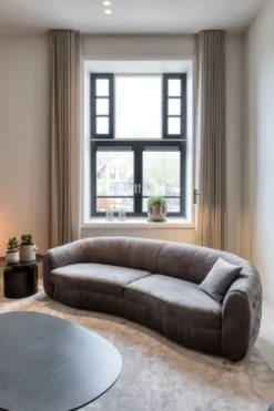 Casa Padrino Luxus Samt Couch Grau 250 x 101 x H. 74 cm - Elegantes Wohnzimmer Sofa - Luxus Möbel