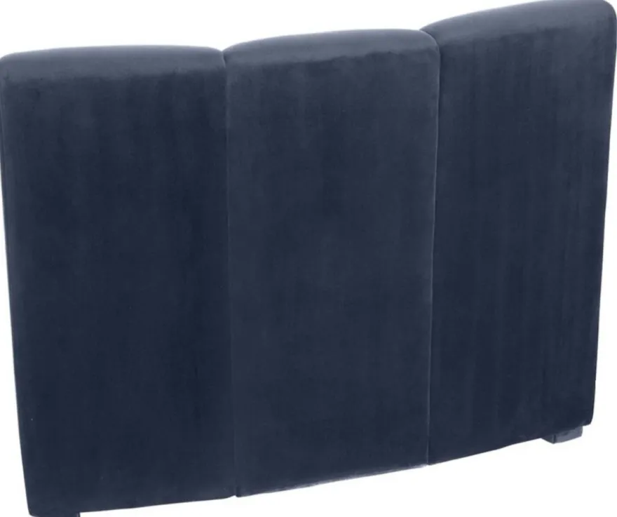 Casa Padrino Luxus Samt Couch Mitternachtsblau 109 x 95 x H. 83,5 cm - Gebogenes & Erweiterbares Luxus Wohnzimmer Sofa