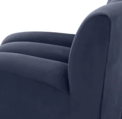 Casa Padrino Luxus Samt Couch Mitternachtsblau 109 x 95 x H. 83,5 cm - Gebogenes & Erweiterbares Luxus Wohnzimmer Sofa