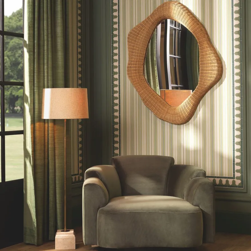 Casa Padrino Luxus Samt Drehsessel Grün / Schwarz - Wohnzimmer & Hotel Möbel