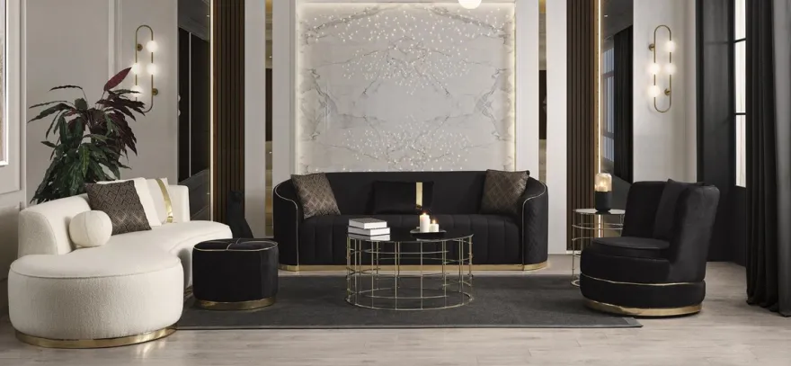 Casa Padrino Luxus Samt 3er Sofa Schwarz / Gold 240 x 95 x H. 74 cm - Wohnzimmer Sofa mit edlem Samtstoff - Wohnzimmer Möbel - Luxus Möbel - Wohnzimmer Einrichtung - Luxus Einrichtung