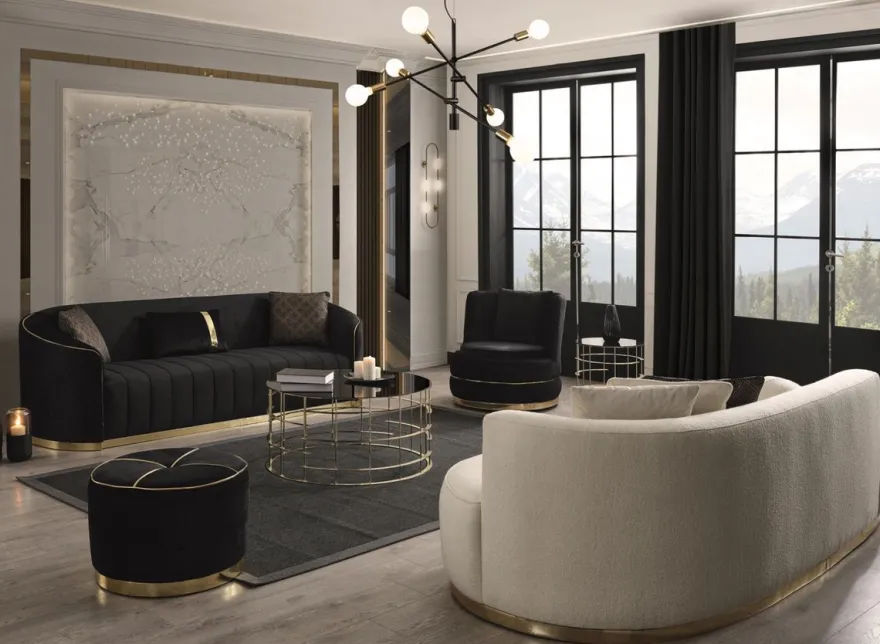 Casa Padrino Luxus Samt 3er Sofa Schwarz / Gold 240 x 95 x H. 74 cm - Wohnzimmer Sofa mit edlem Samtstoff - Wohnzimmer Möbel - Luxus Möbel - Wohnzimmer Einrichtung - Luxus Einrichtung