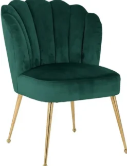 Casa Padrino Luxus Samt Esszimmer Stuhl Grün / Gold 66 x 64 x H. 86 cm - Küchenstuhl mit Samtsoff - Esszimmer Möbel - Küchen Möbel - Luxus Möbel