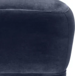 Casa Padrino Luxus Samt Hocker Mitternachtsblau / Messingfarben 47 x 47 x H. 47 cm - Luxus Möbel