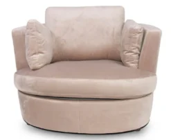 Casa Padrino Luxus Samt Sessel Champagnerfarben 101 x 94 x H. 78 cm - Wohnzimmer Sessel - Luxus Wohnzimmer Möbel
