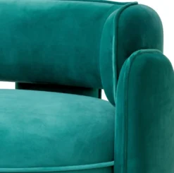 Casa Padrino Luxus Samt Sessel Türkis 80 x 71 x H. 68,5 cm - Wohnzimmer Sessel - Hotel Sessel - Wohnzimmer Möbel - Luxus Möbel - Wohnzimmer Einrichtung - Luxus Einrichtung - Möbel Luxus