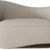 Casa Padrino Luxus Samt Sessel linke Seite Grau / Dunkelbraun / Messing 110 x 105 x H. 78 cm - Wohnzimmer Sessel - Hotel Sessel - Wohnzimmer Möbel - Hotel Möbel - Luxus Möbel