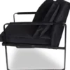 Casa Padrino Luxus Samt Sessel Schwarz 76 x 74 x H. 76 cm - Moderner Wohnzimmer Sessel mit Kissen - Luxus Möbel
