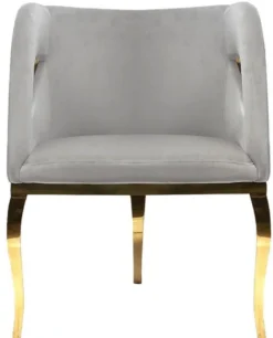 Casa Padrino Luxus Samt Sessel Grau / Gold 78 x 55 x H. 59 cm - Wohnzimmer Sessel - Hotel Sessel - Wohnzimmer Möbel - Luxus Möbel - Wohnzimmer Einrichtung - Luxus Einrichtung - Möbel Luxus