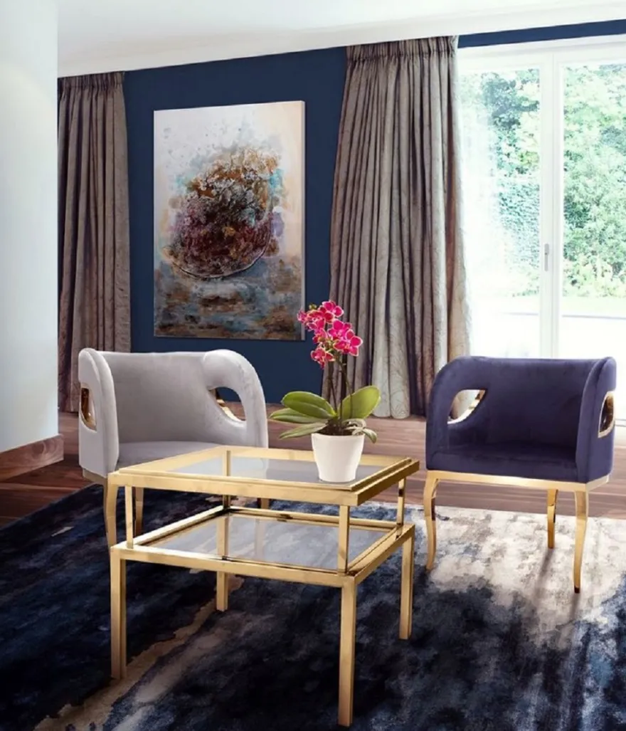 Casa Padrino Luxus Samt Sessel Grau / Gold 78 x 55 x H. 59 cm - Wohnzimmer Sessel - Hotel Sessel - Wohnzimmer Möbel - Luxus Möbel - Wohnzimmer Einrichtung - Luxus Einrichtung - Möbel Luxus