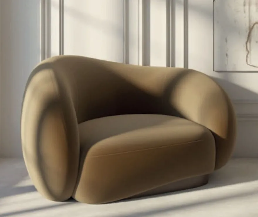 Casa Padrino Luxus Samt Sessel linke Seite Braun / Dunkelbraun 110 x 105 x H. 78 cm - Wohnzimmer Sessel - Hotel Sessel - Wohnzimmer Möbel - Hotel Möbel - Luxus Möbel