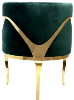 Casa Padrino Luxus Samt Sessel Grün / Gold 78 x 55 x H. 59 cm - Wohnzimmer Sessel - Hotel Sessel - Wohnzimmer Möbel - Luxus Möbel - Wohnzimmer Einrichtung - Luxus Einrichtung - Möbel Luxus