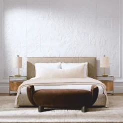 Casa Padrino Luxus Samt Sitzbank Braun / Schwarz 151 cm - Luxus Hotel Möbel