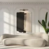 Casa Padrino Luxus Samt Sofa Grau / Braun 280 cm - Wohnzimmer & Hotel Möbel