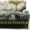 Casa Padrino Luxus Samt Sofa Grün / Mehrfarbig / Schwarz / Messing 200 x 100 x H. 87 cm - Wohnzimmer Sofa - Hotel Sofa - Wohnzimmer Möbel - Hotel Möbel - Luxus Möbel - Wohnzimmer Einrichtung