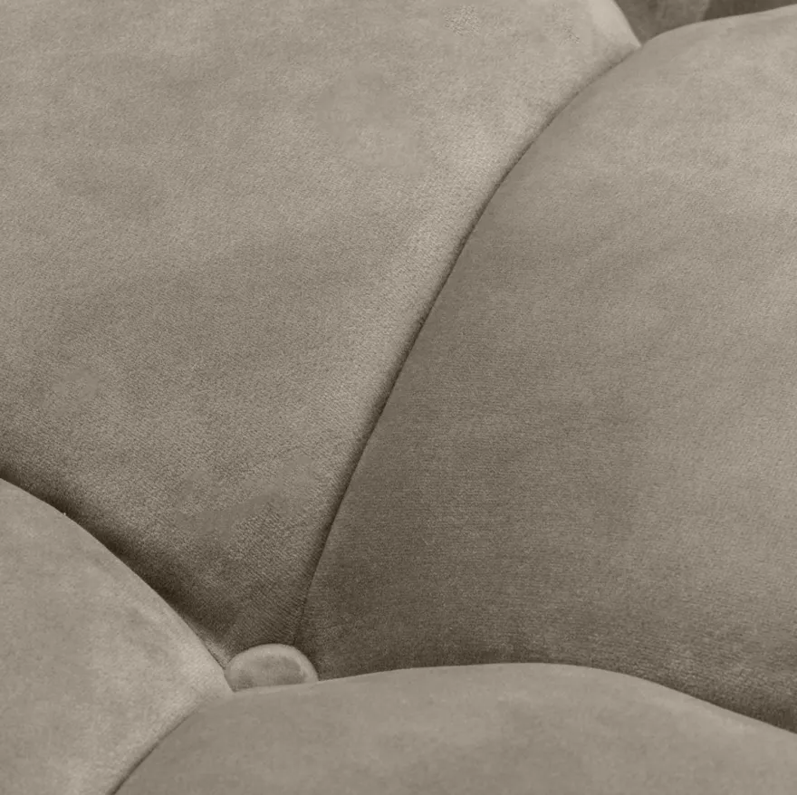 Casa Padrino Luxus Samt Sofa mit 4 Kissen Greige / Schwarz 231 x 95 x H. 68 cm - Wohnzimmer Sofa - Luxus Qualität