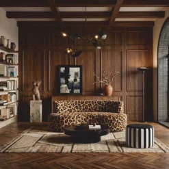 Casa Padrino Luxus Samt Sofa mit Leoparden Design 180 cm - Wohnzimmer & Hotel Möbel