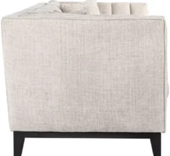 Casa Padrino Luxus Samt Sofa Naturfarben / Schwarz 255 x 91 x H. 77 cm - Wohnzimmer Sofa mit 4 Kissen - Wohnzimmer Möbel - Luxus Möbel - Wohnzimmer Einrichtung - Luxus Einrichtung - Luxus Qualität