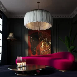 Casa Padrino Luxus Samt Sofa Rechte Seite Pink / Braun / Silber 280 cm - Wohnzimmer & Hotel Möbel