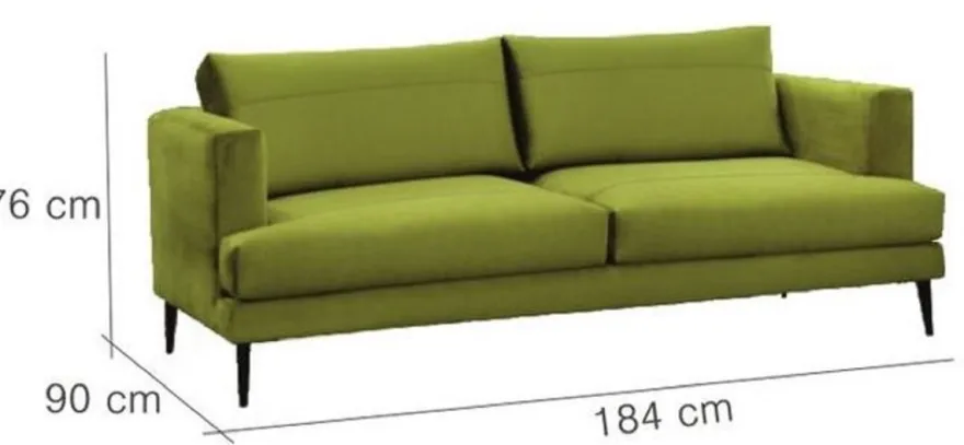 Casa Padrino Luxus Samt Sofa 184 x 90 x H. 76 cm - Verschiedene Farben - Modernes Wohnzimmer Sofa - Moderne Wohnzimmer Möbel