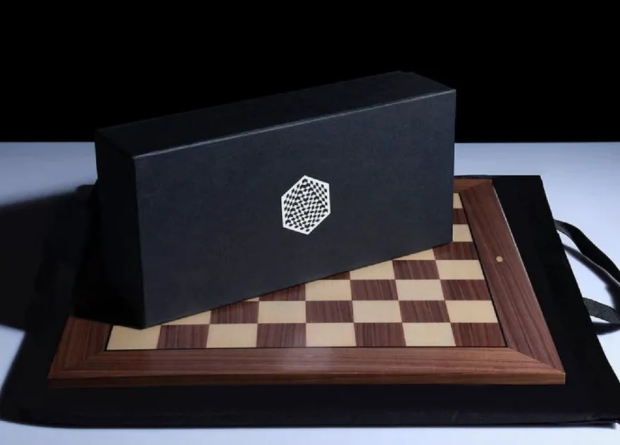 Casa Padrino Luxus Schach Set 50 x 50 cm - Luxus Schachspiel - Holz Schachbrett mit Schachfiguren