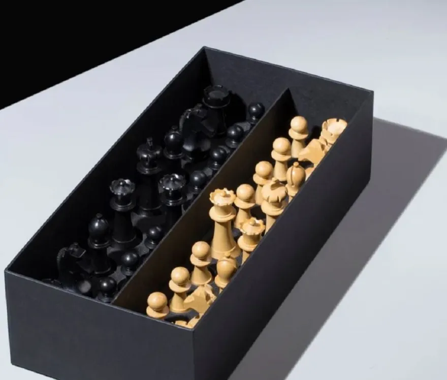 Casa Padrino Luxus Schach Set 50 x 50 cm - Luxus Schachspiel - Holz Schachbrett mit Schachfiguren