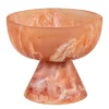 Casa Padrino Luxus Schale Beige / Weinrot Ø 16 x H. 13,5 cm - Kleine Deko Schale aus transluzentem Kunstharz in Rubinrot und Creme - Luxus Deko Accessoires
