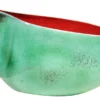 Casa Padrino Luxus Schale Blau / Rot 51 x 28 x H. 30 cm - Hohe organisch geformte Schale Drop aus Steingut - Luxus Deko Accessoires