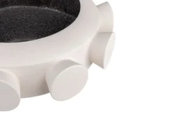 Casa Padrino Luxus Schale Cremeweiß Ø 40 x H. 19 cm - Große runde Deko Schale aus Steingut in gebrochenem Weiß - Luxus Deko Accessoires