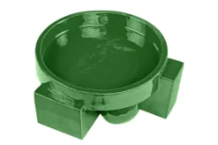 Casa Padrino Luxus Schale Grün 31,5 x 33,5 x H. 13,5 cm - Steingut Deko Schale im Basil Green Finish - Luxus Deko Accessoires
